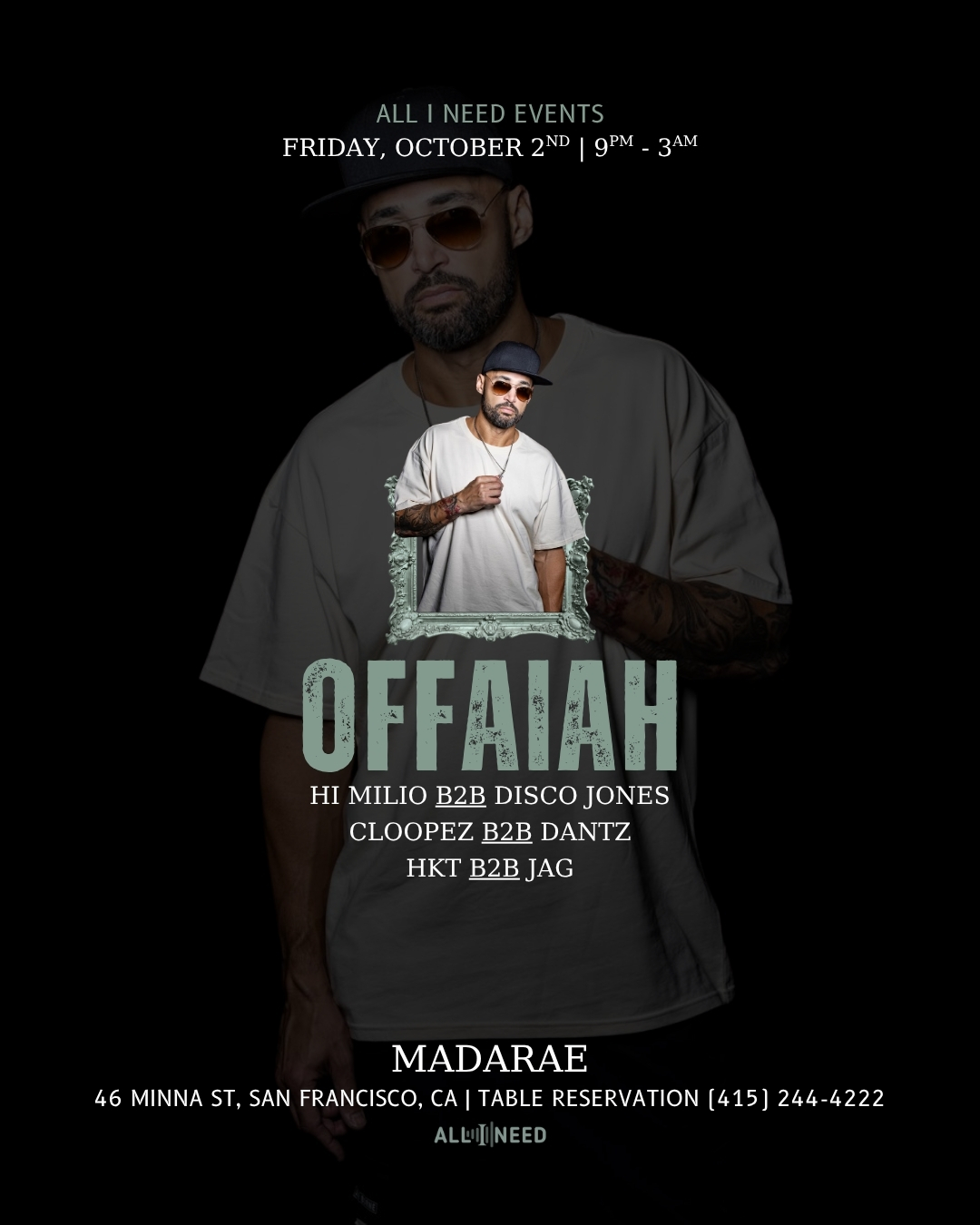 OFFAIAH ( House & Tech House) at MadaRae