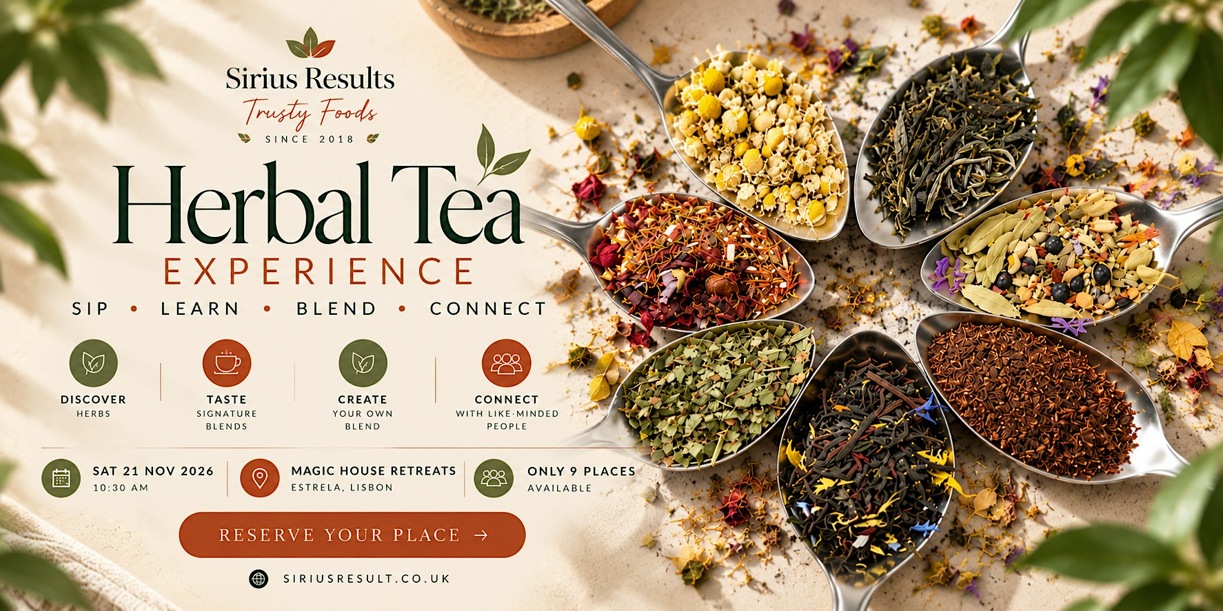 Herbal Tea Experience | Sip, Learn, Blend, Connect