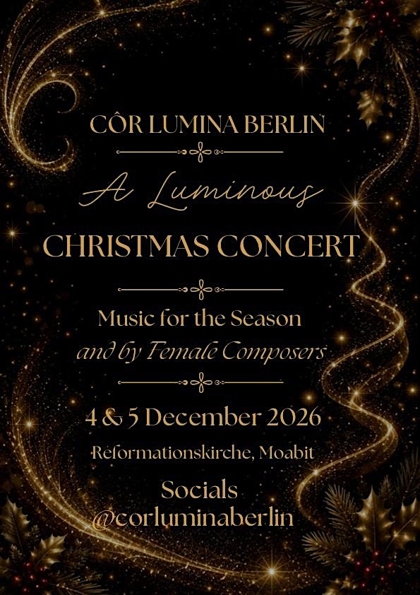 Cor Lumina Christmas Concert (4th Dec)