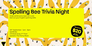 SPELLING BEE Trivia Night