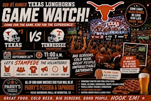 Galveston Bay Area Texas Exes Game Watch:  Longhorns @ Tennessee