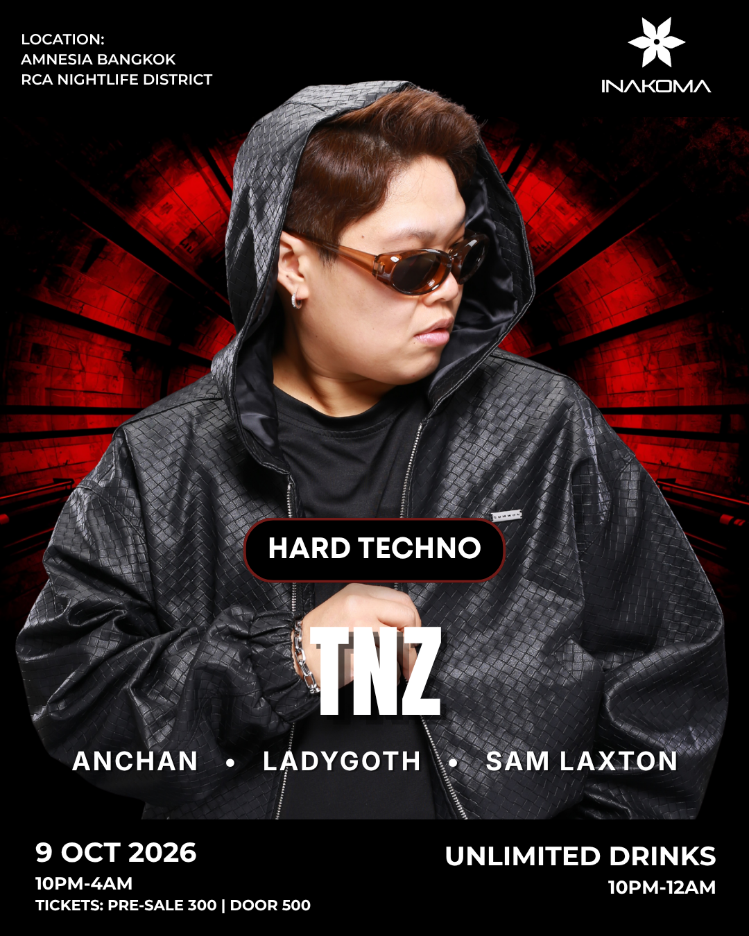 Hard Techno Rave feat. TNZ - FREE Drinks by INAKOMA