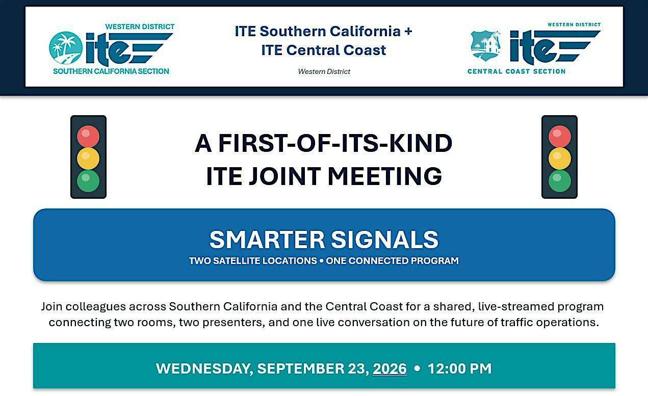 2026 ITE SoCal - ITE Central Coast Joint Luncheon - Smarter Signals