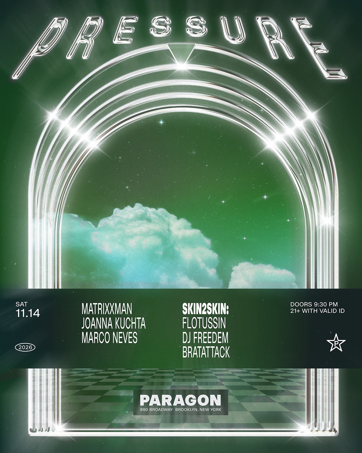 Pressure: Matrixxman, Joanna Kuchta, Marco Neves + Skin2Skin
