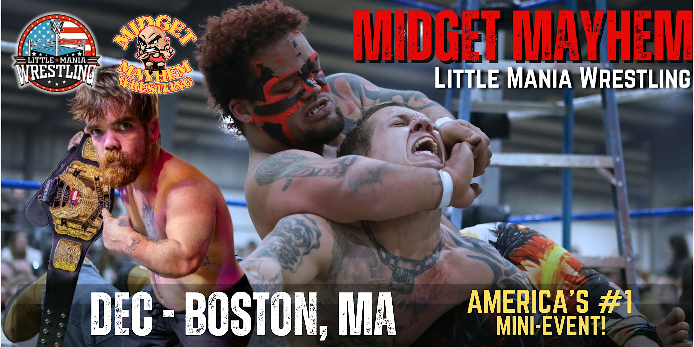Boston MA - Midget Mayhem / Little Mania Mini Wrestling! (Ages 21+)