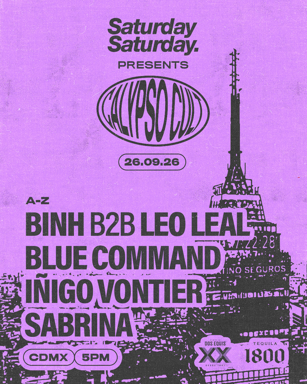 Saturday Saturday x Calypso Cvlt: 26.09.26