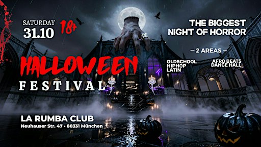 Halloween XXL Hip Hop Festival ab 18 Jahren in München