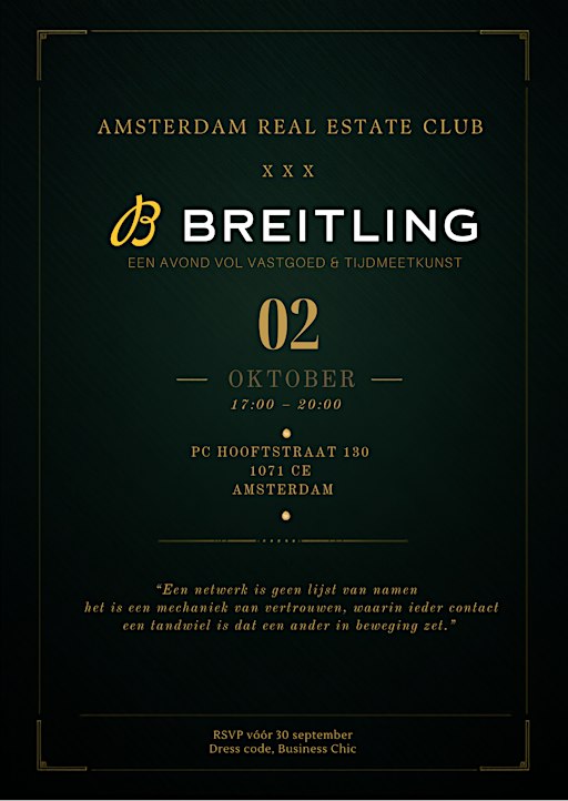 Amsterdam Real Estate Club x Breitling Boutique