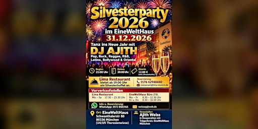Silvesterparty 2026 im EineWeltHaus