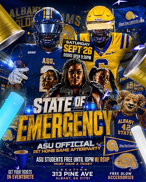 STATE OF EMERGENCY OFFICIAL 1ST HOME GAME AFTER PARTY (OFFICIAL LINK)