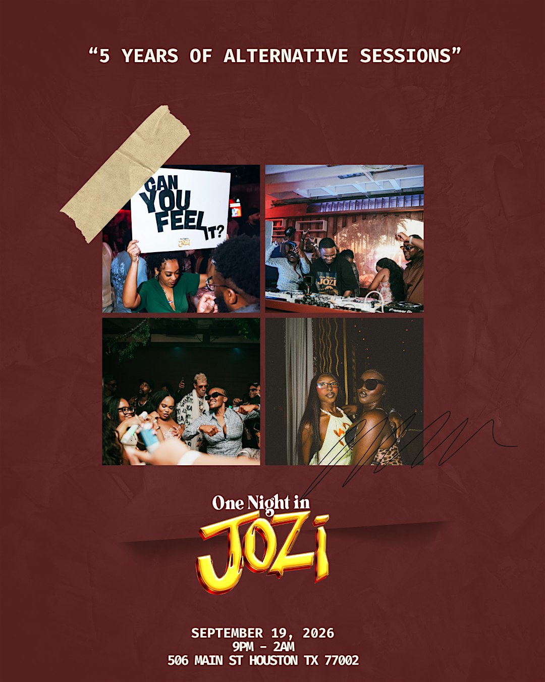 ONE NIGHT IN JOZI: 5 YEARS OF ALTERNATIVE SESSIONS