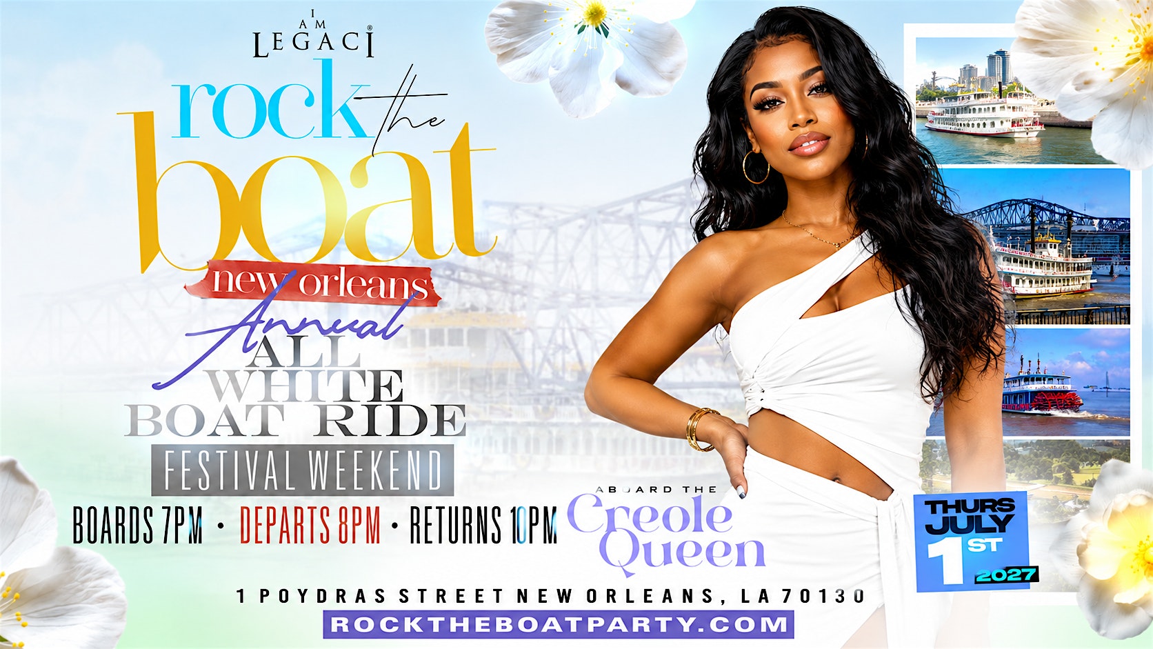 ROCK THE BOAT ANNUAL ALL WHITE BOAT RIDE PARTY 4TH OF JULY WEEKEND 2027