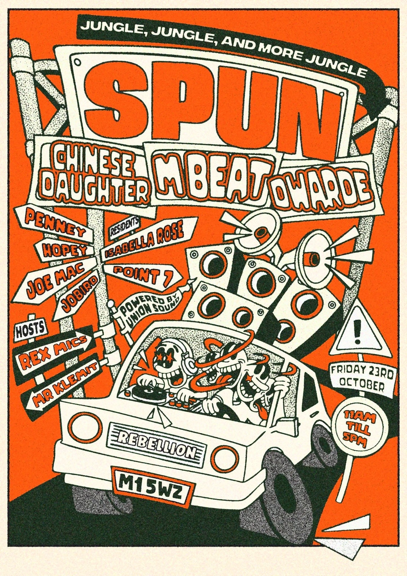SPUN: M-Beat, Dwarde, Chinese Daughter + Residents