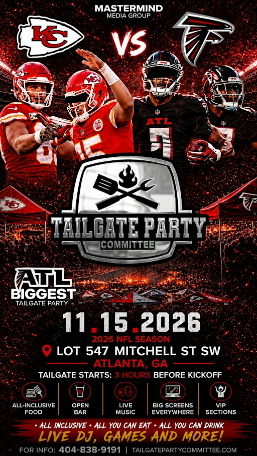 Premium Tailgate Party: Atlanta Falcons vs. Kansas City Chiefs