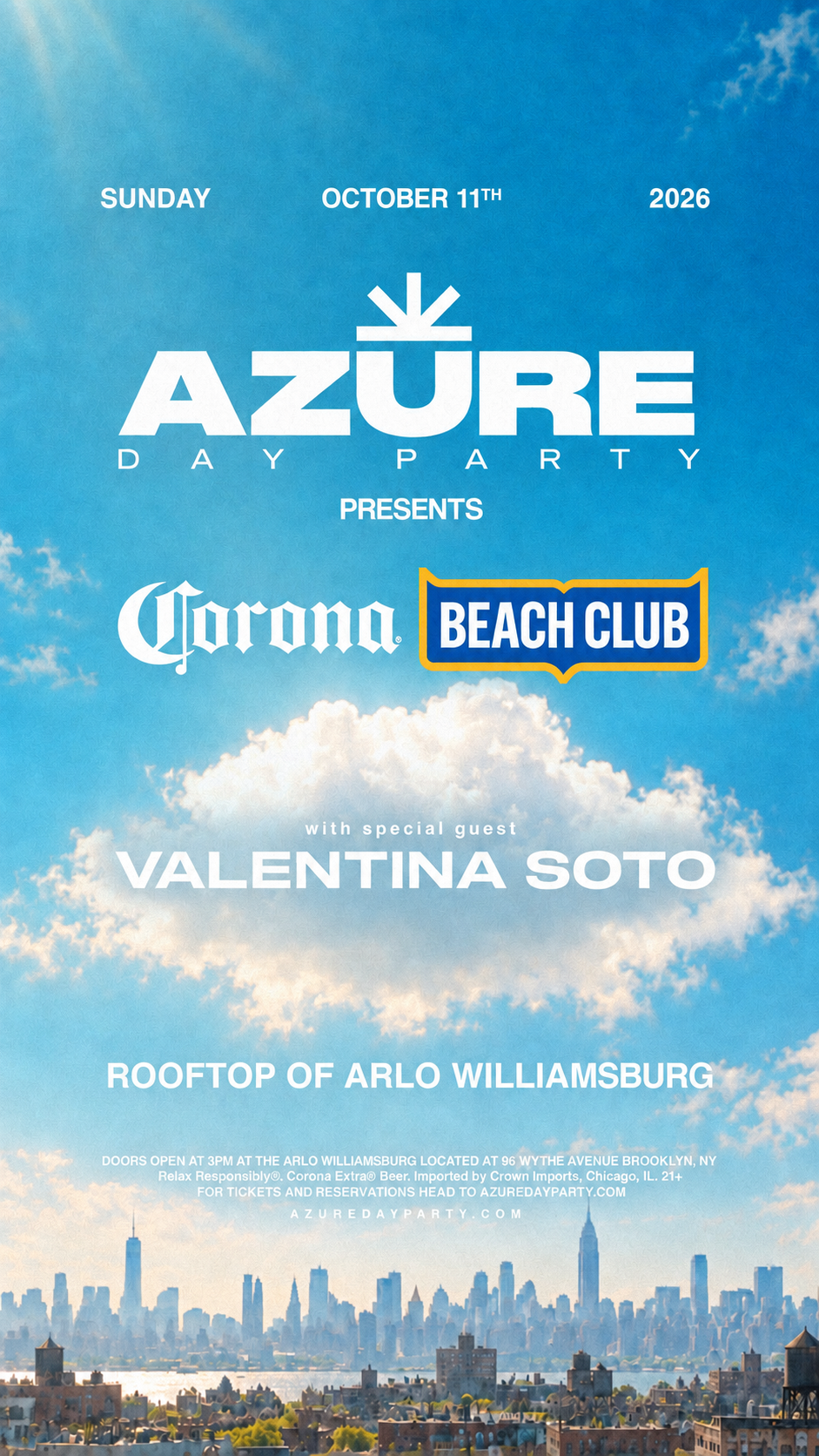 Azure Day Party Season Finale October 11 | Arlo Williamsburg Rooftop