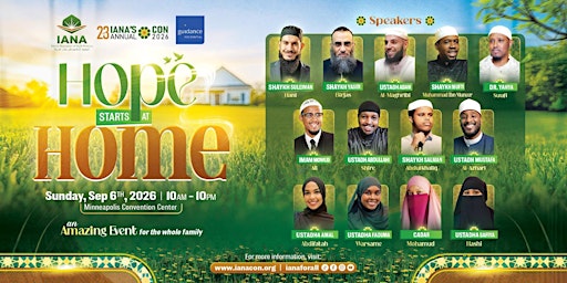 IANA CONVENTION 2026 - Hope Starts at Home