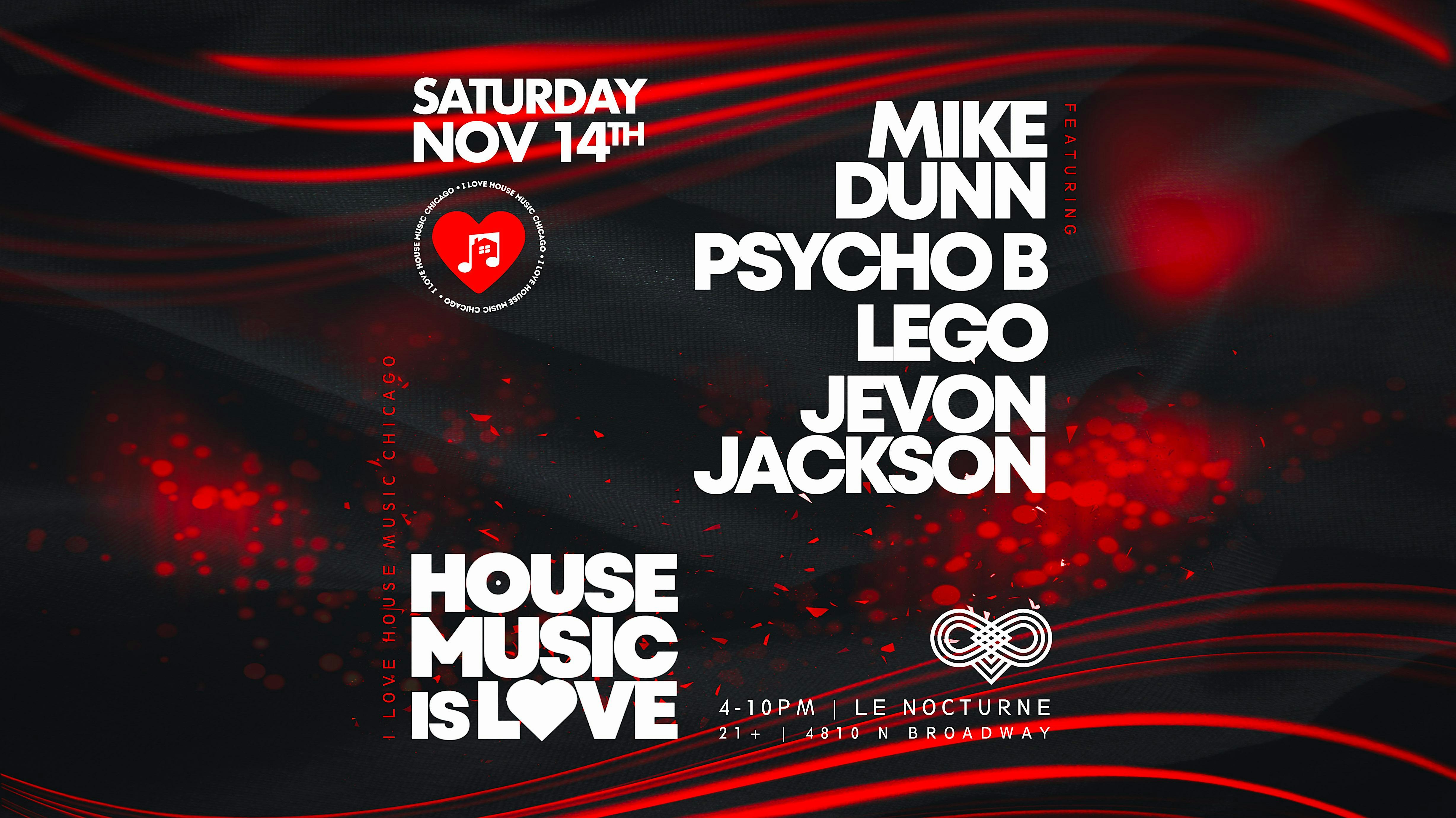 A House Music is Love Day Party Stacked w House Music Titans.