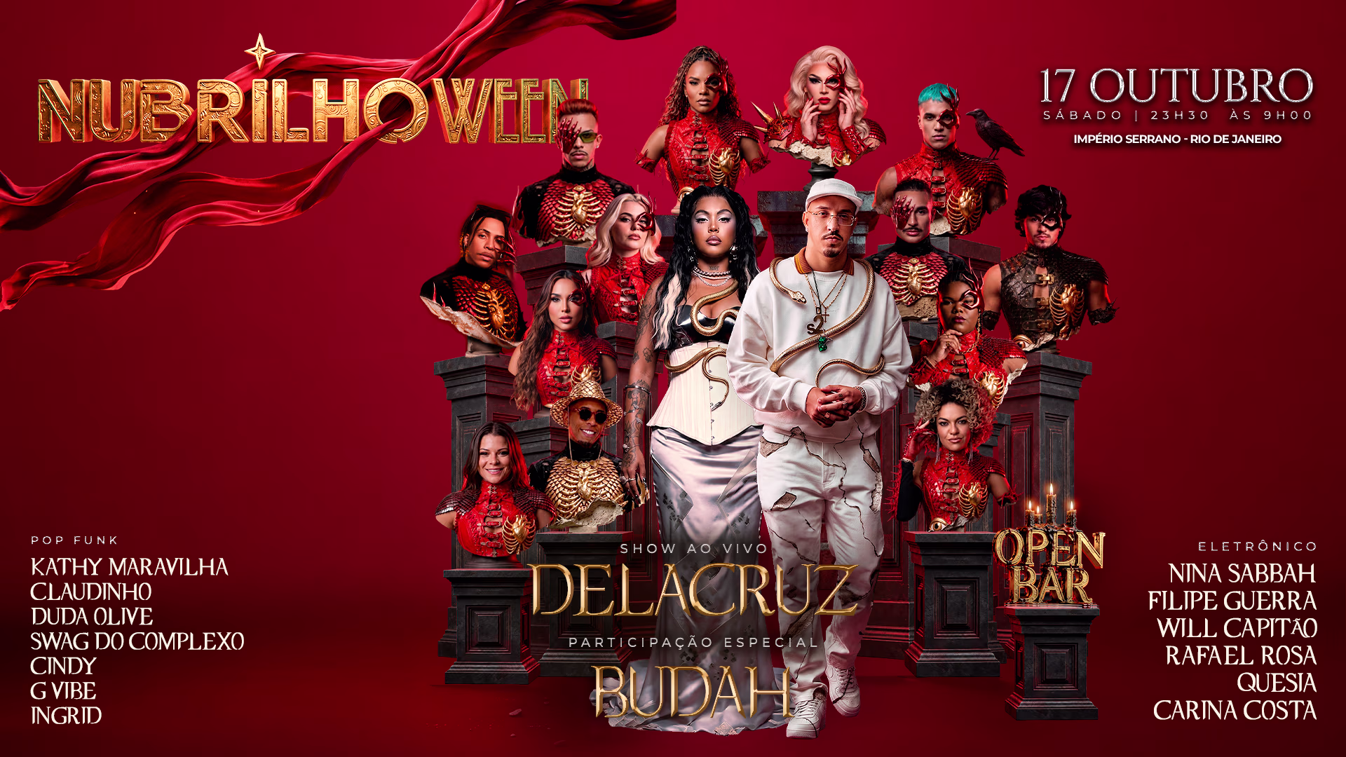 Nubrilhoween - Delacruz E Budah | Mega Open Bar