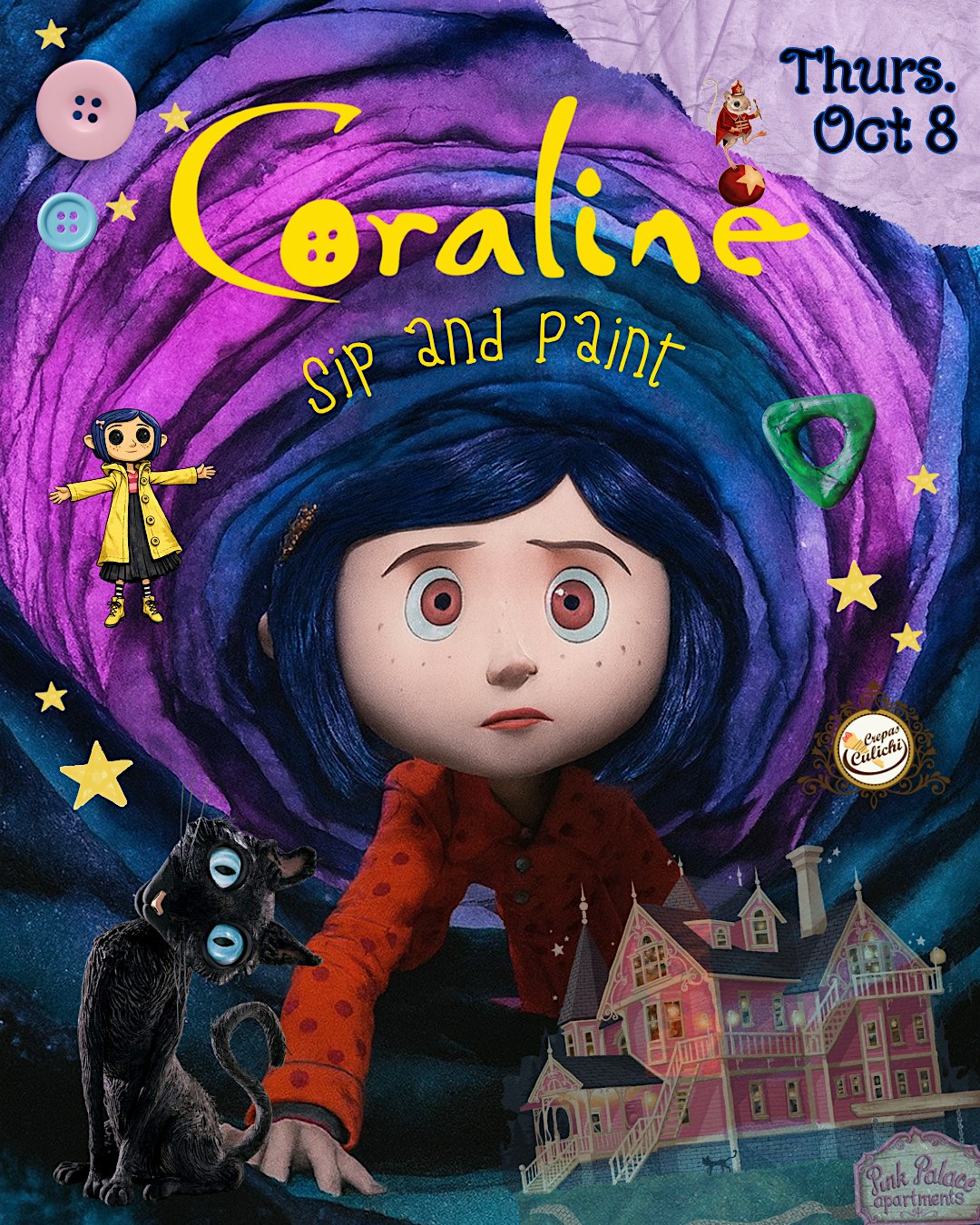 Coraline Sip and Paint