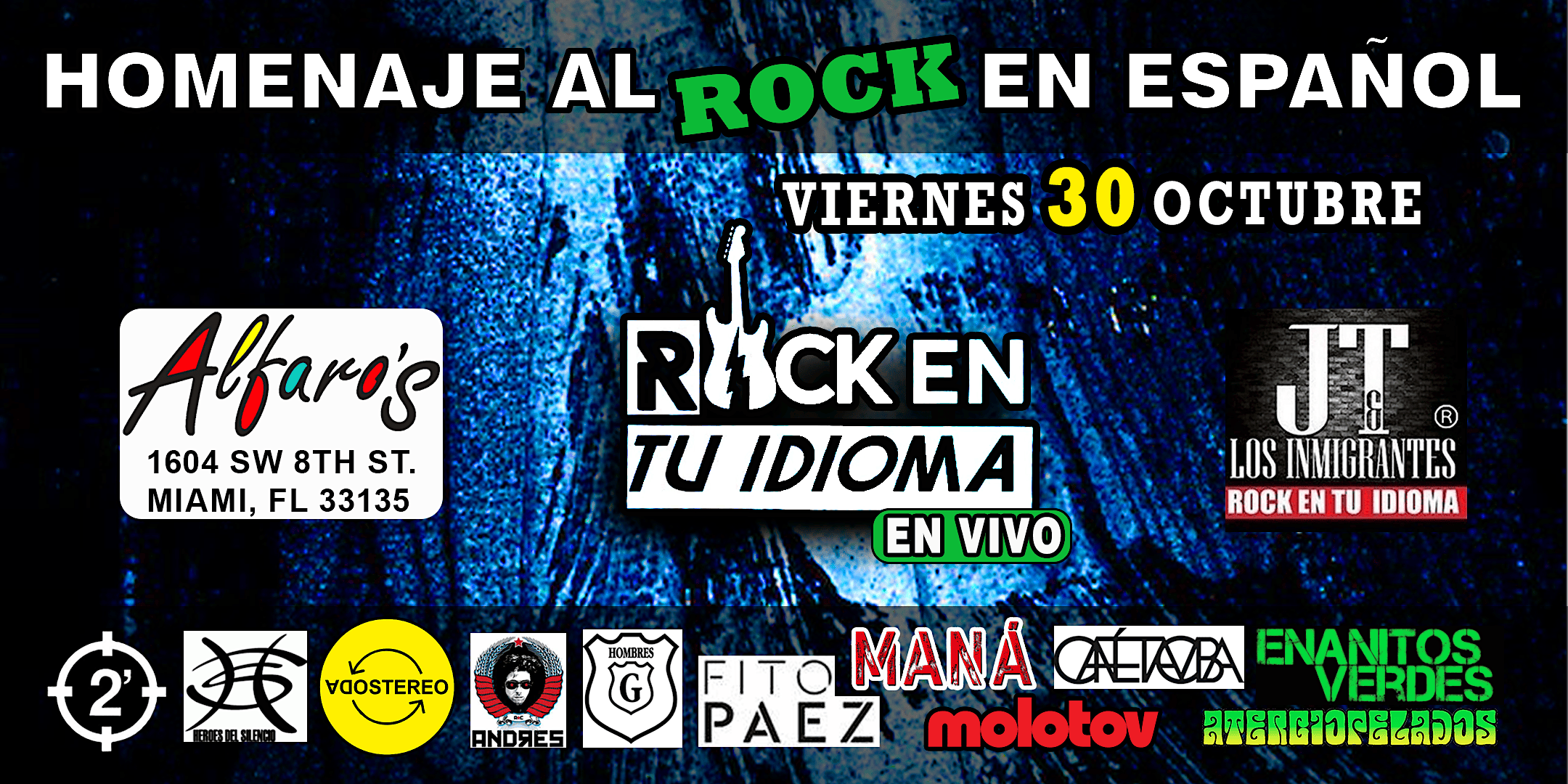 Una Noche de ROCK EN TU IDIOMA en Calle Ocho