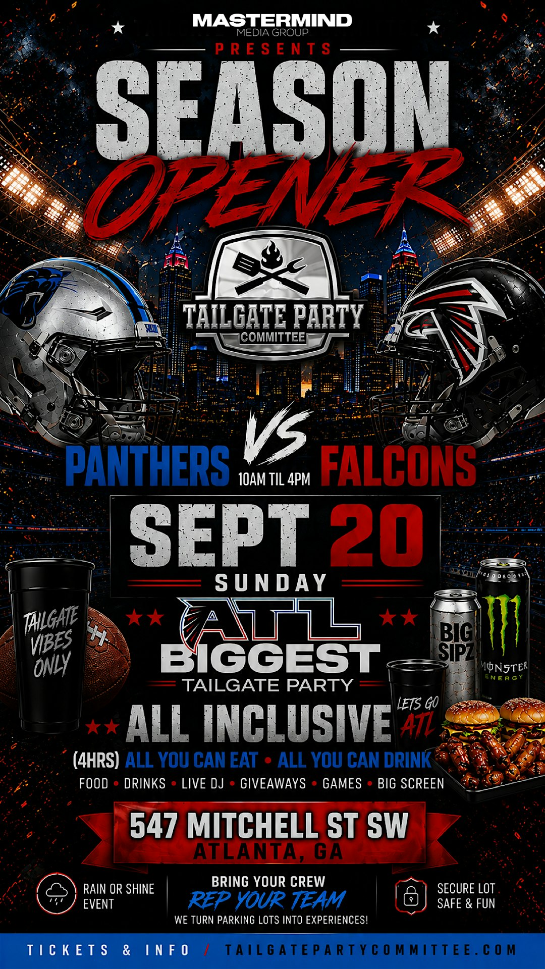 CHARLOTTE VS ATLANTA TAILGATE PARTY