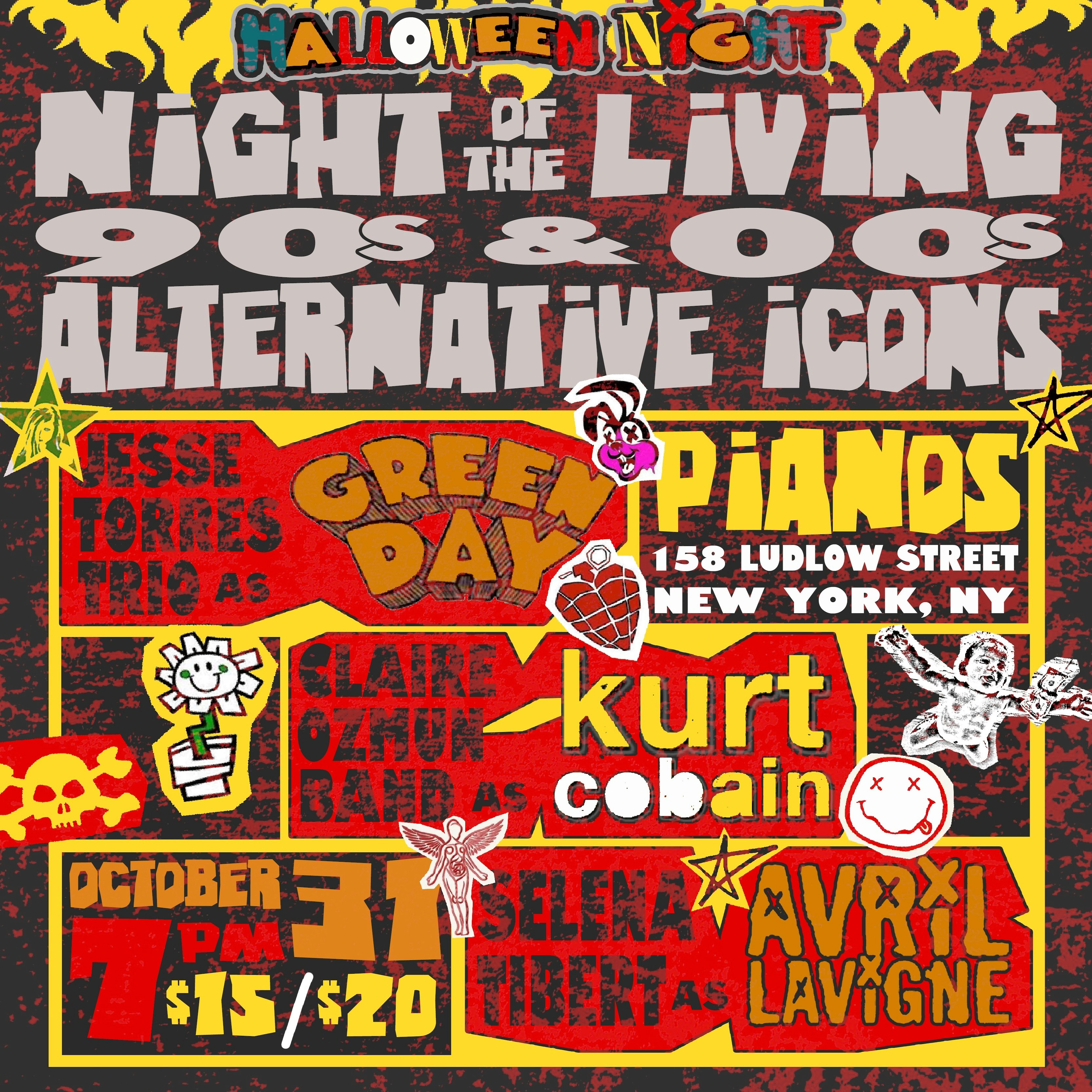 Night of the Living 90s & 00s Alt Icons: Jesse Torres • Claire Ozmun Band • Selena Tibert