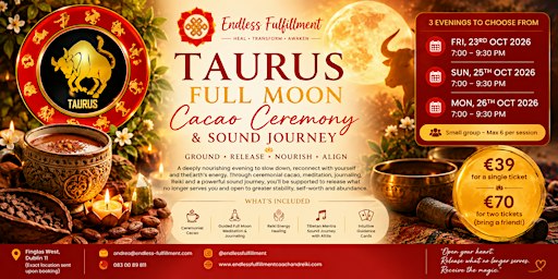 Taurus Full Moon Cacao & Sound Healing Ceremony
