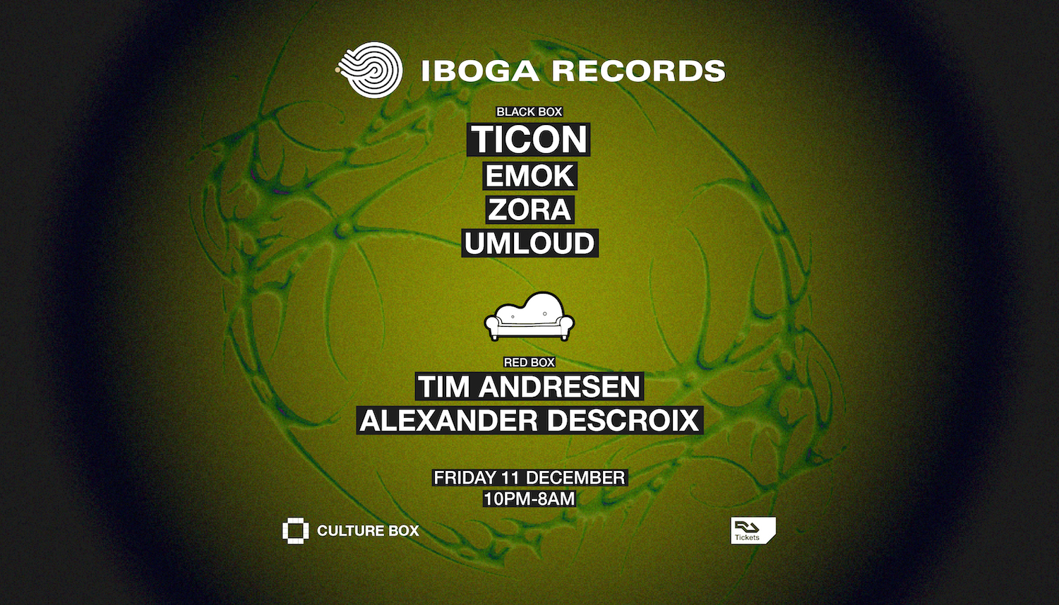Iboga: Ticon / Emok / Zora / Umloud / Sofa Beats: Tim Andresen / Alexander Descroix
