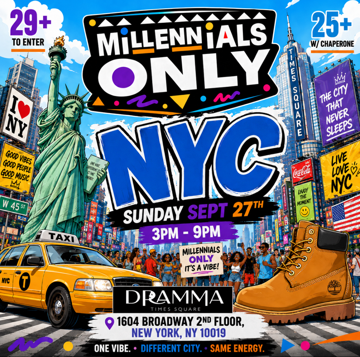 MILLENNIALS ONLY DAY PARTY - NEW YORK CITY
