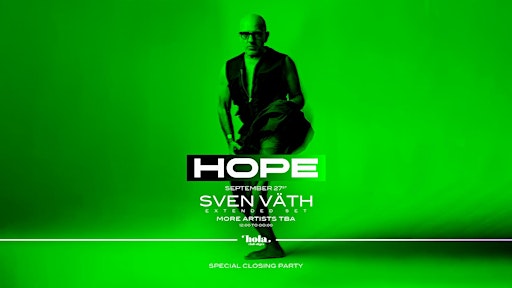 HOPE pres: Beach Party with Sven Väth