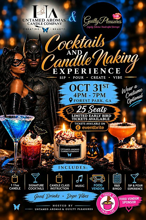 Cocktails and Candle Making Experience