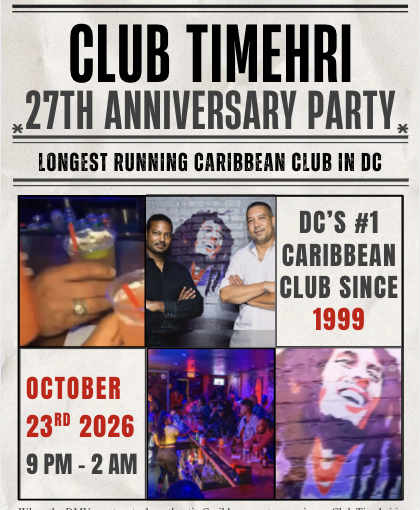 27th Anniversary Party for Club Timehri