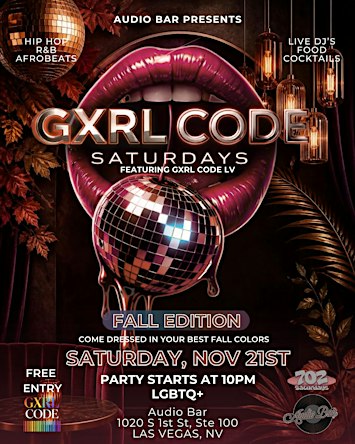GXRL CODE Saturdays: Las Vegas LGBTQ+ Night (Fall Edition)