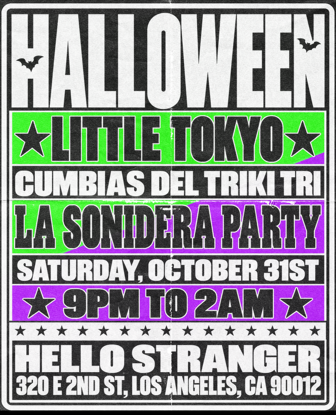CUMBIAS DEL TRIKI TRI  -HELLO STRANGER BAR - (SAB  31  DE OCT)
