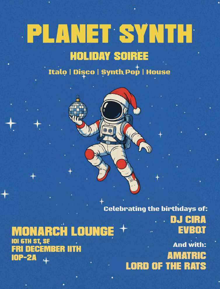 Planet Synth Holiday Soirée at Upstairs Lounge