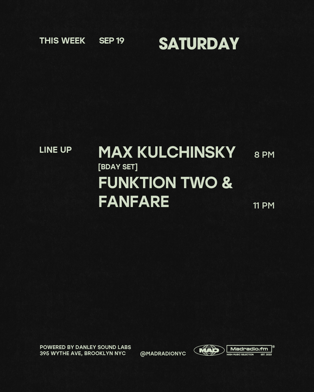 MX KULCHINSKY / Funktion Two & FANFARE