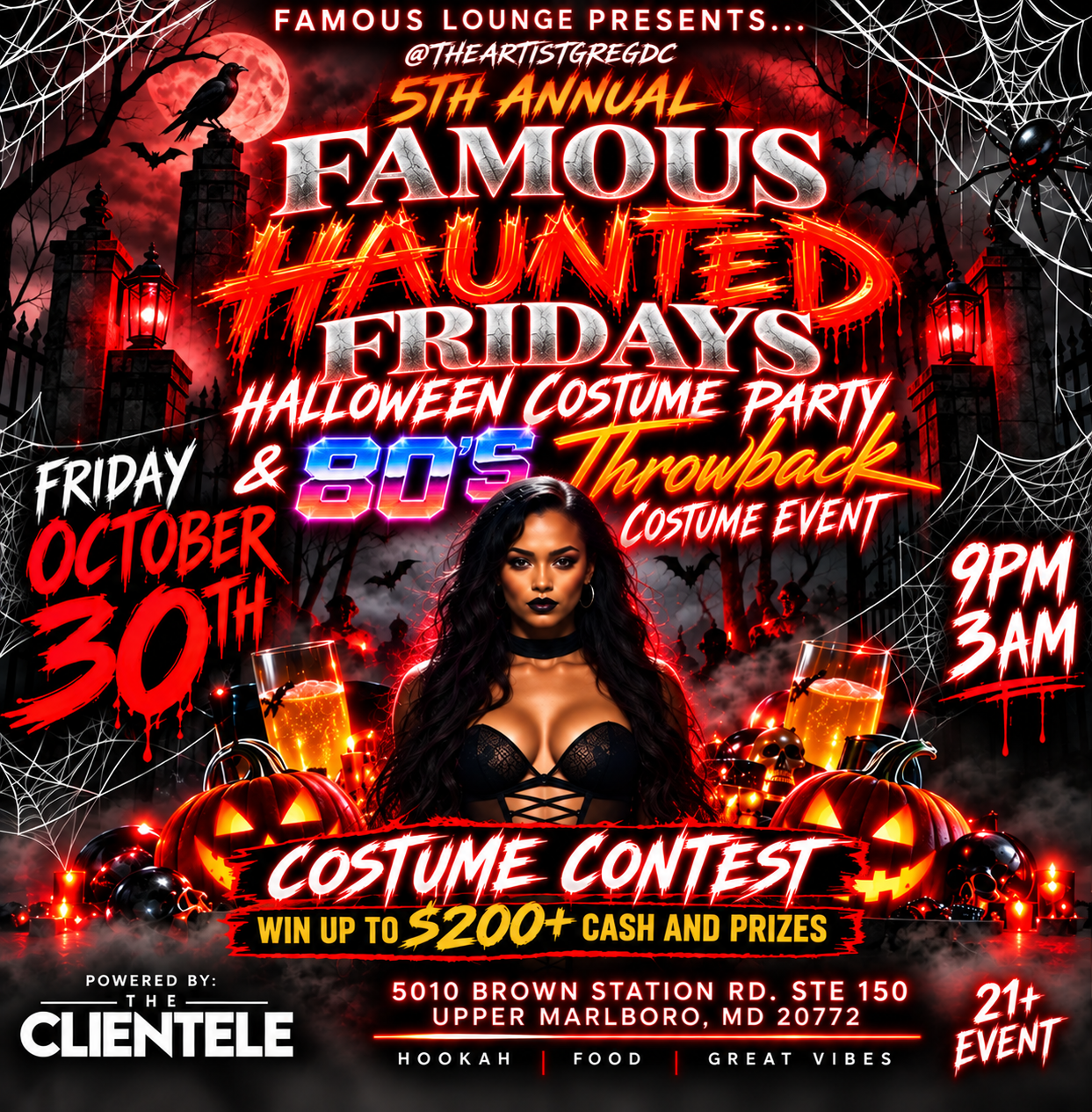 FAMOUS FRIDAYS HALLOWEEN COSTUME PARTY & SCORPIO BIRTHDAY BASH