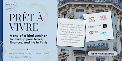 Prêt à Vivre: Leveling Up Your Taxes, Finances, and Living in Paris