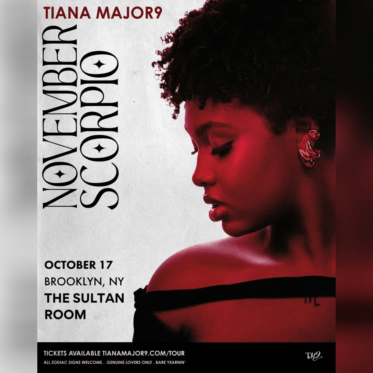 Tiana Major9 – November Scorpio Tour