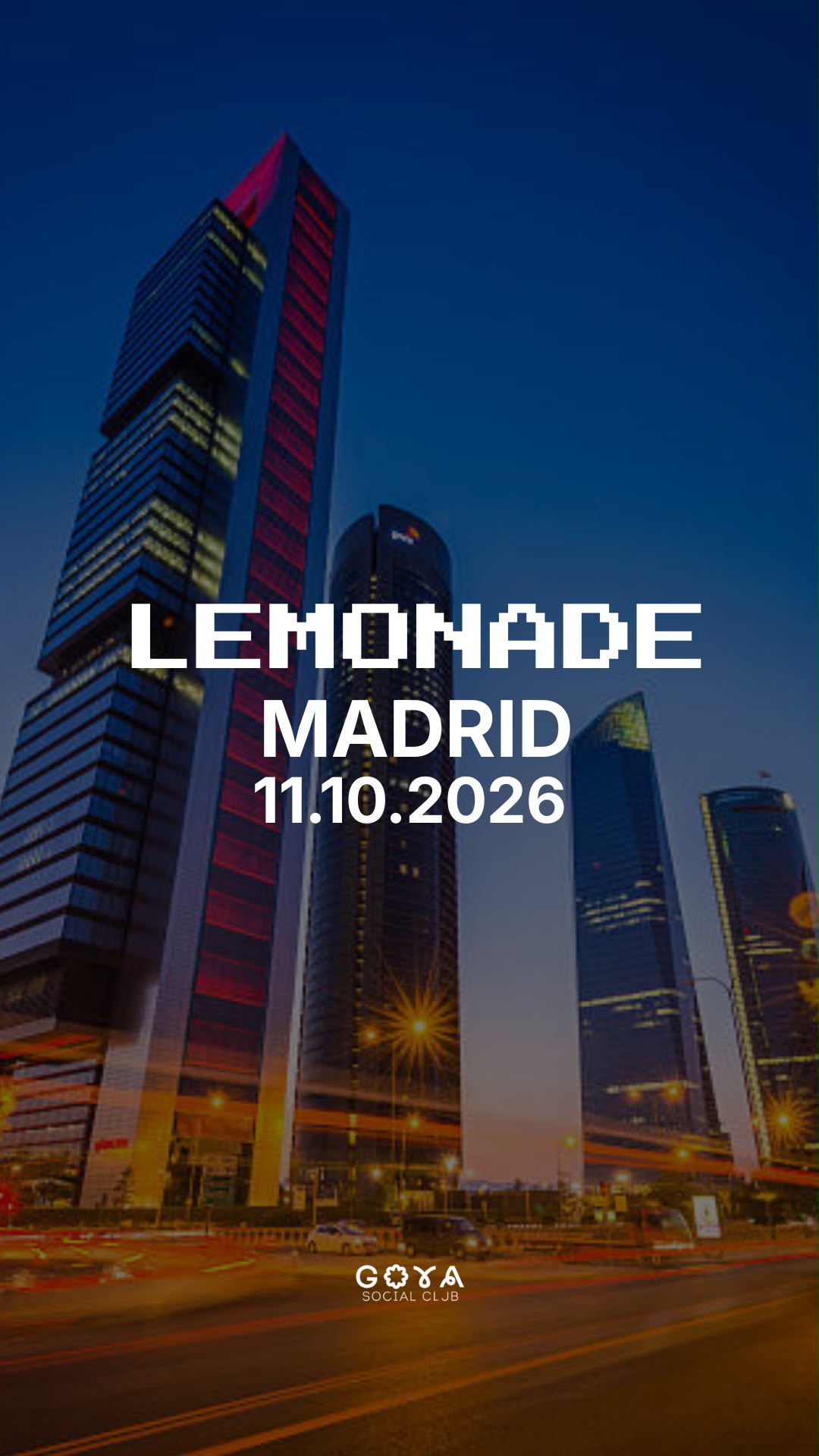 Lemonade — 11 OCTUBRE — Goya Social Club