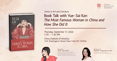 Book Talk with Yue-Sai Kan
