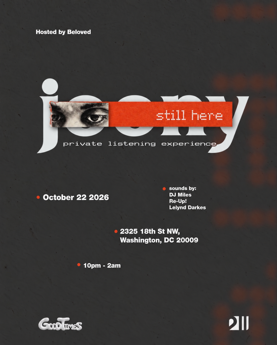 JOONY - STILL HERE - Private Listening Experience