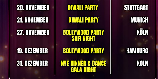 Bollywood Grand Diwali Party Munich