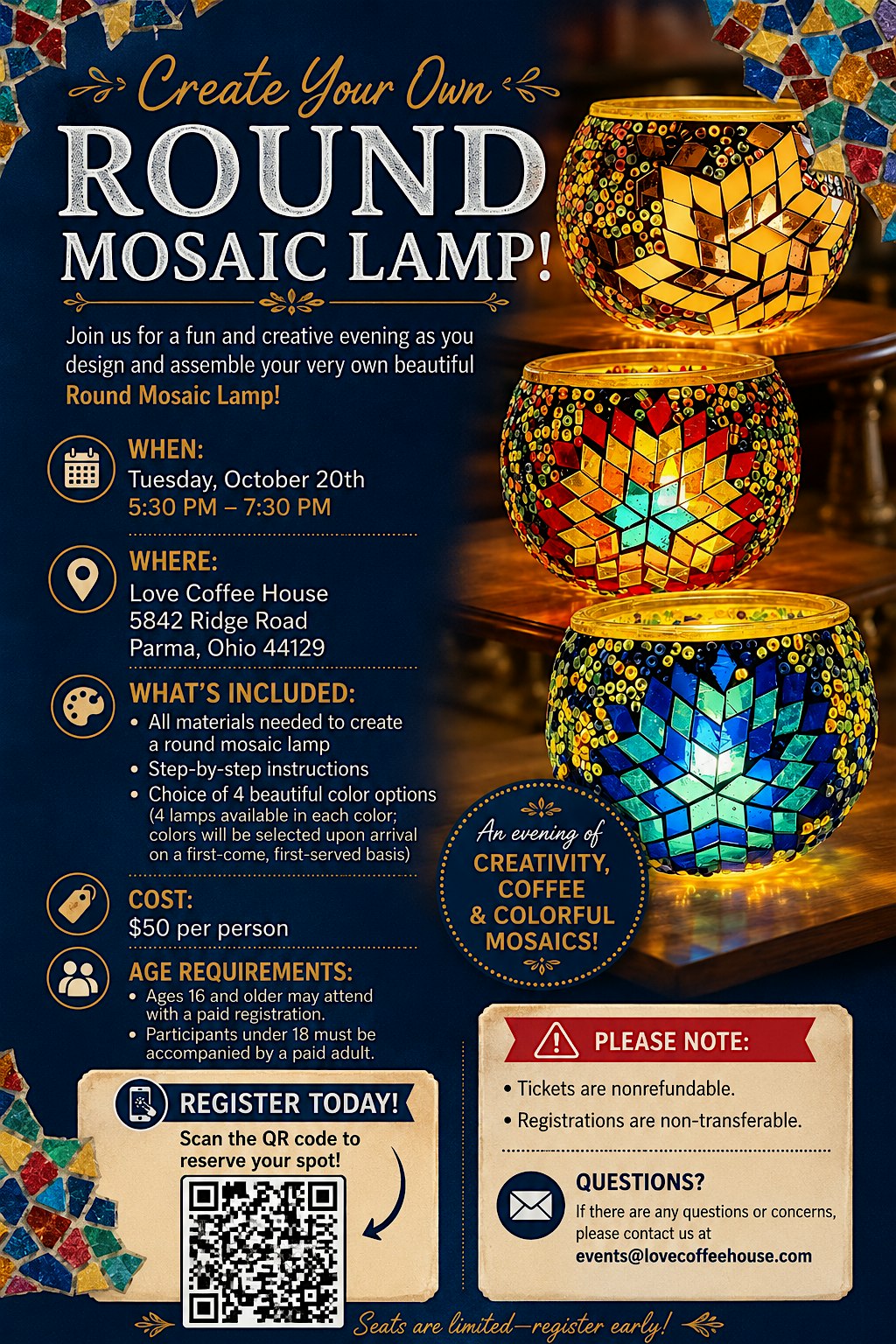 Create a Round Mosaic Lamp