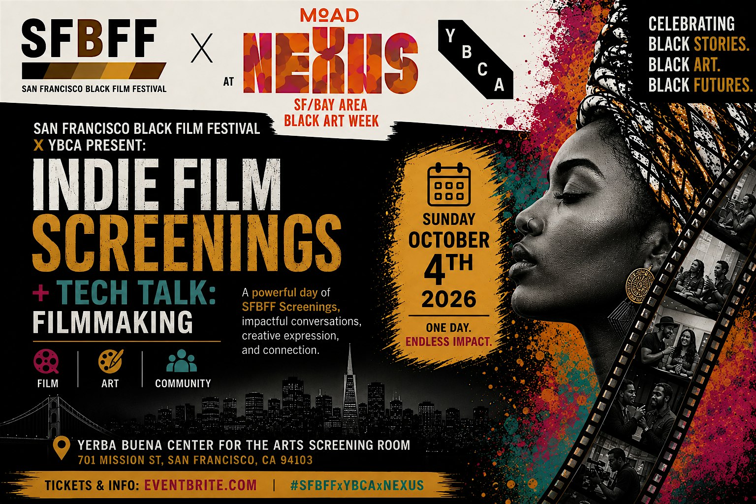 Nexus and YBCA Present: San Francisco Black Film Festival Indie Film Screen
