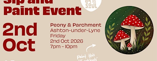 Sip and Paint Night at Peony & Parchment, Ashton-under-Lyne