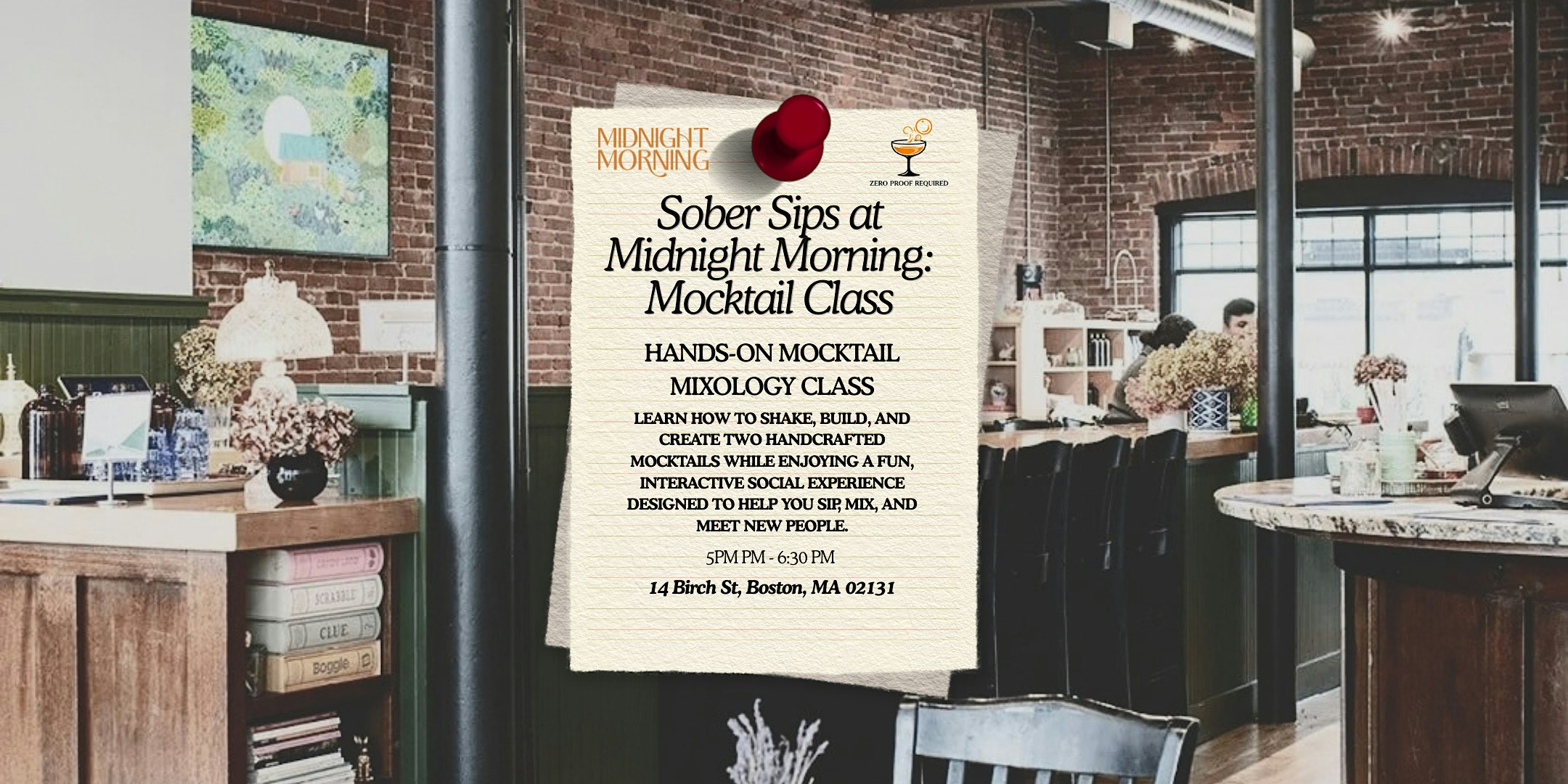 Sober Sips at  Midnight Morning: Mocktail Class