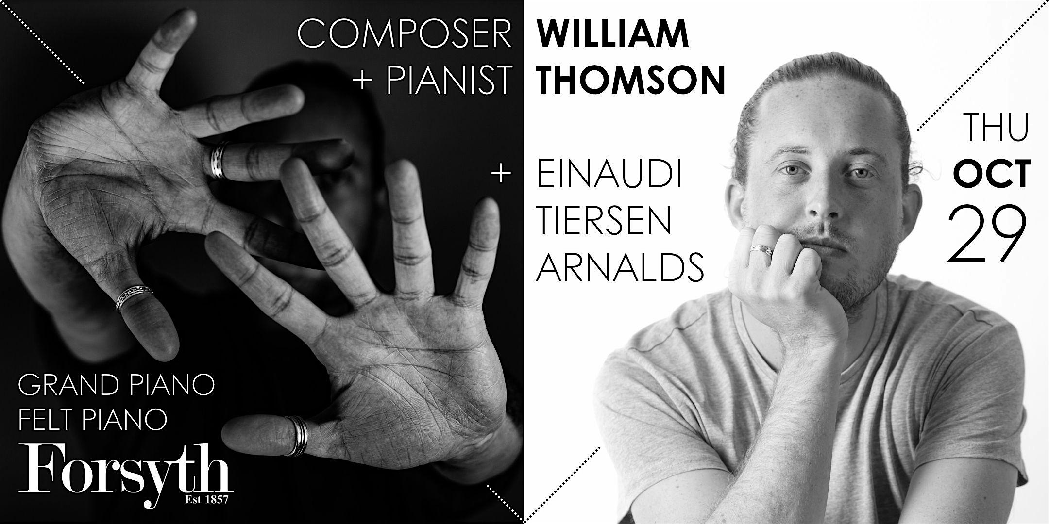 William Thomson (piano) plays Einaudi, Tiersen, Arnalds & his own music