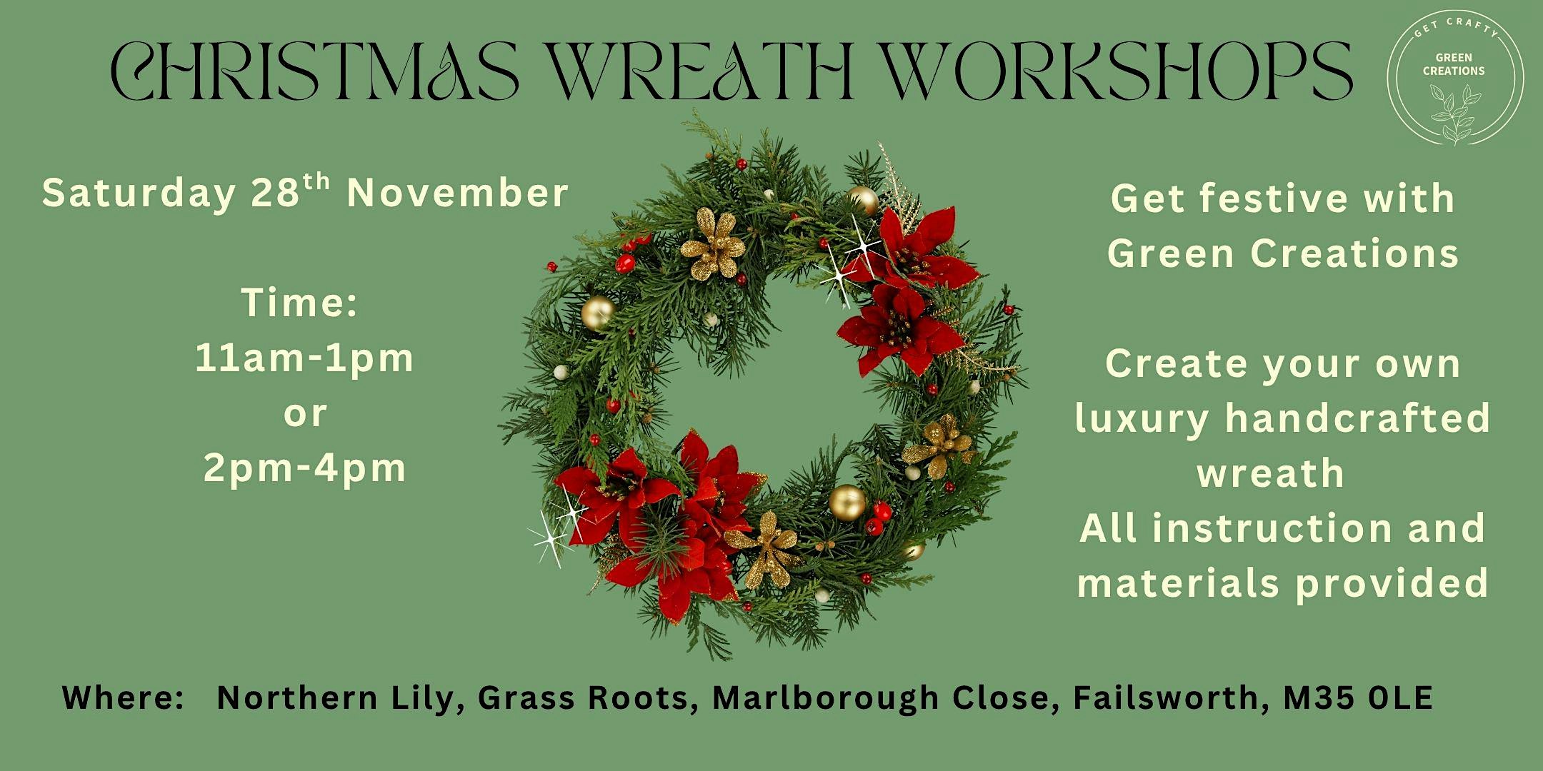 Christmas Wreath Workshop - Northern Lily, Failsworth