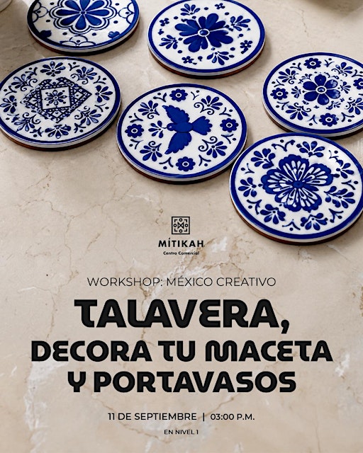 Talavera, decora tu maceta y portavasos
